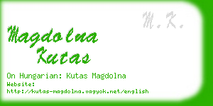 magdolna kutas business card